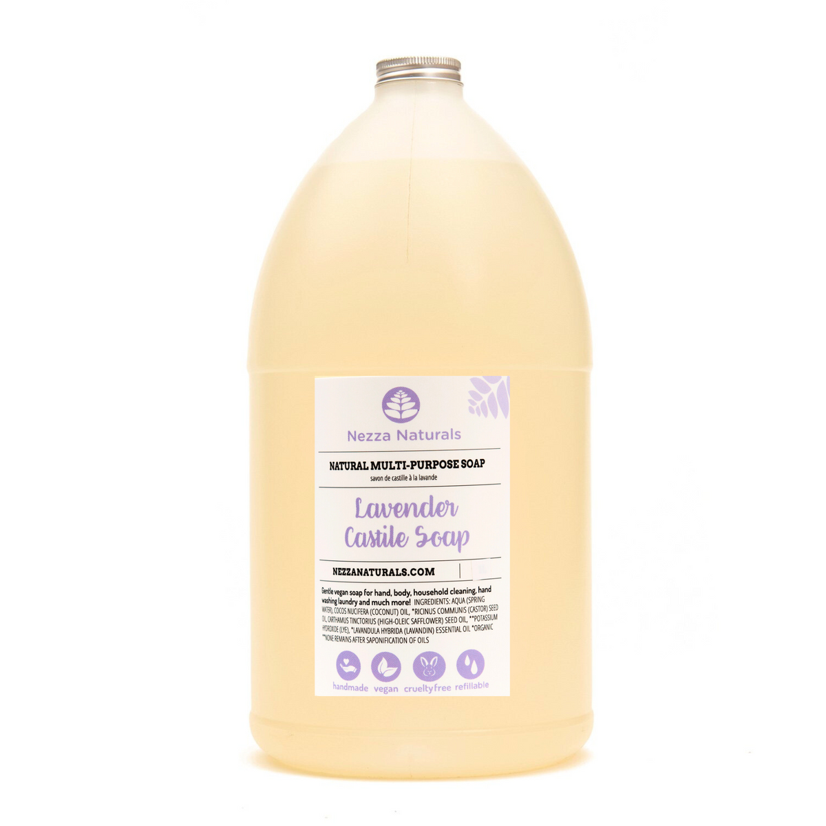Castile Liquid Soap in Lavender 4L