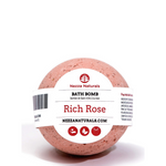 Rich Rose all natural Bath Bomb from Nezza Naturals