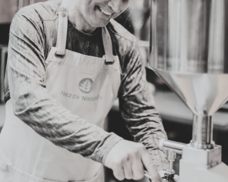 Nezza Naturals co-founder JT working in the workshop