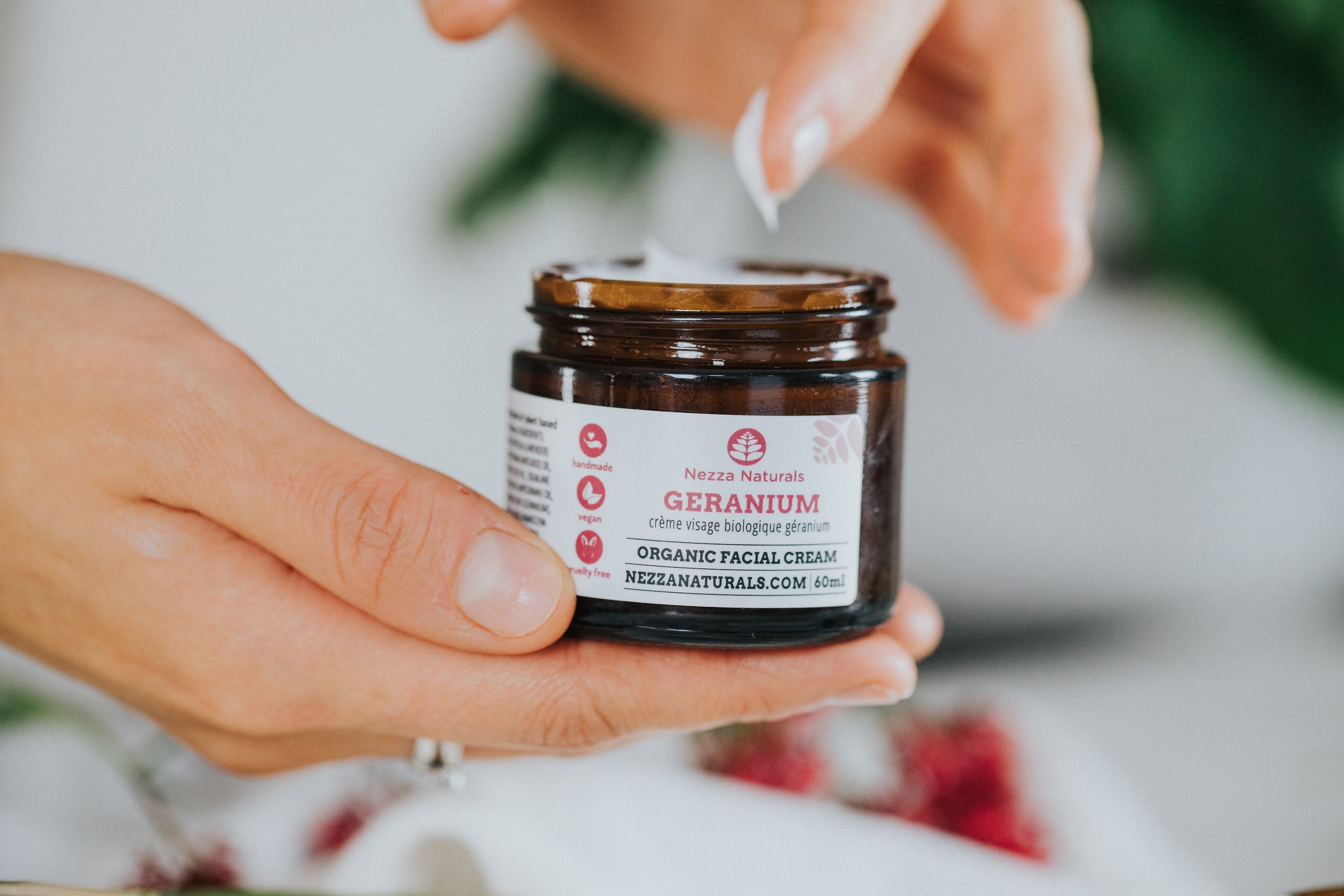 Nezza Naturals All Natural Canadian Made Featuring Geranium Organic Facial Cream