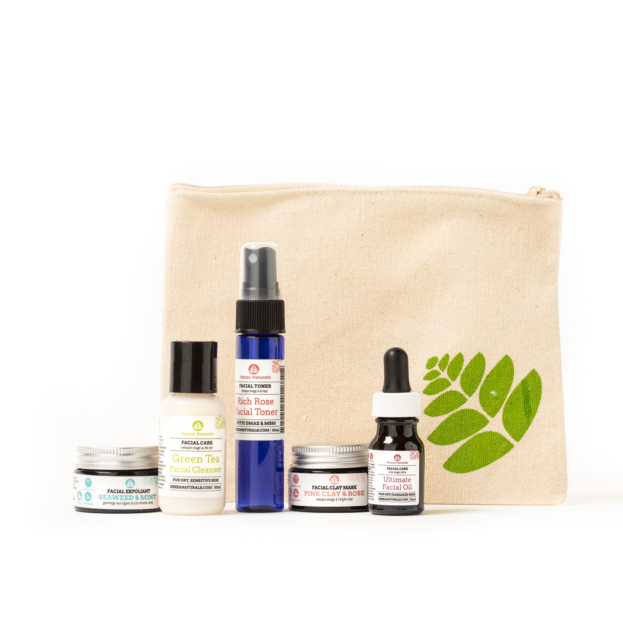 NOURISH Facial Starter Kit for Dry Skin | Facial Kit | Nezza Naturals