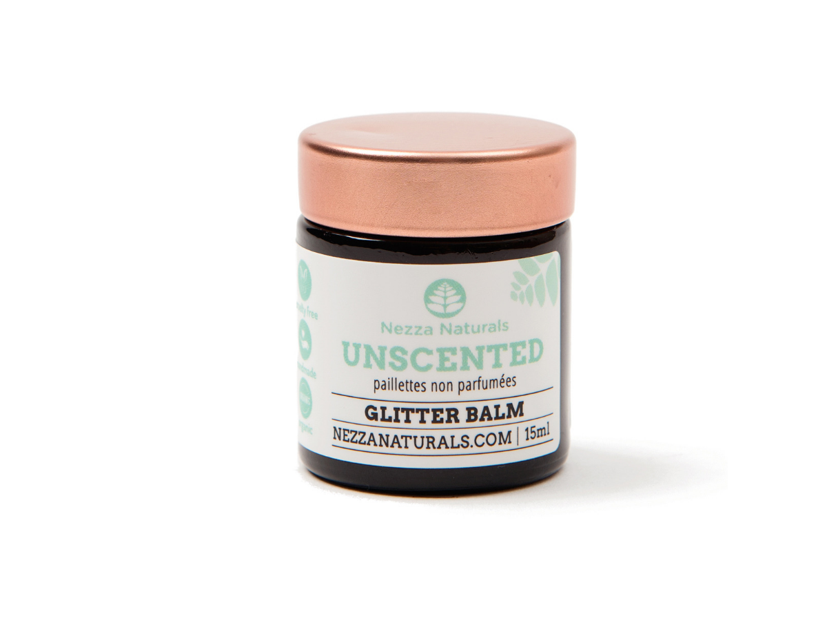 unscented glitter balm | organic | natural | Nezza Naturals