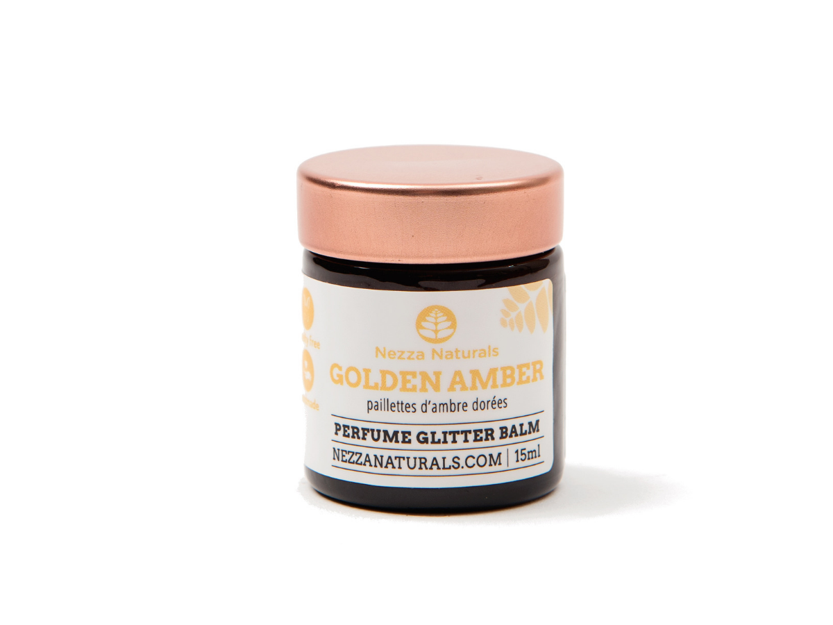 golden amber perfume glitter balm | organic | natural | Nezza Naturals