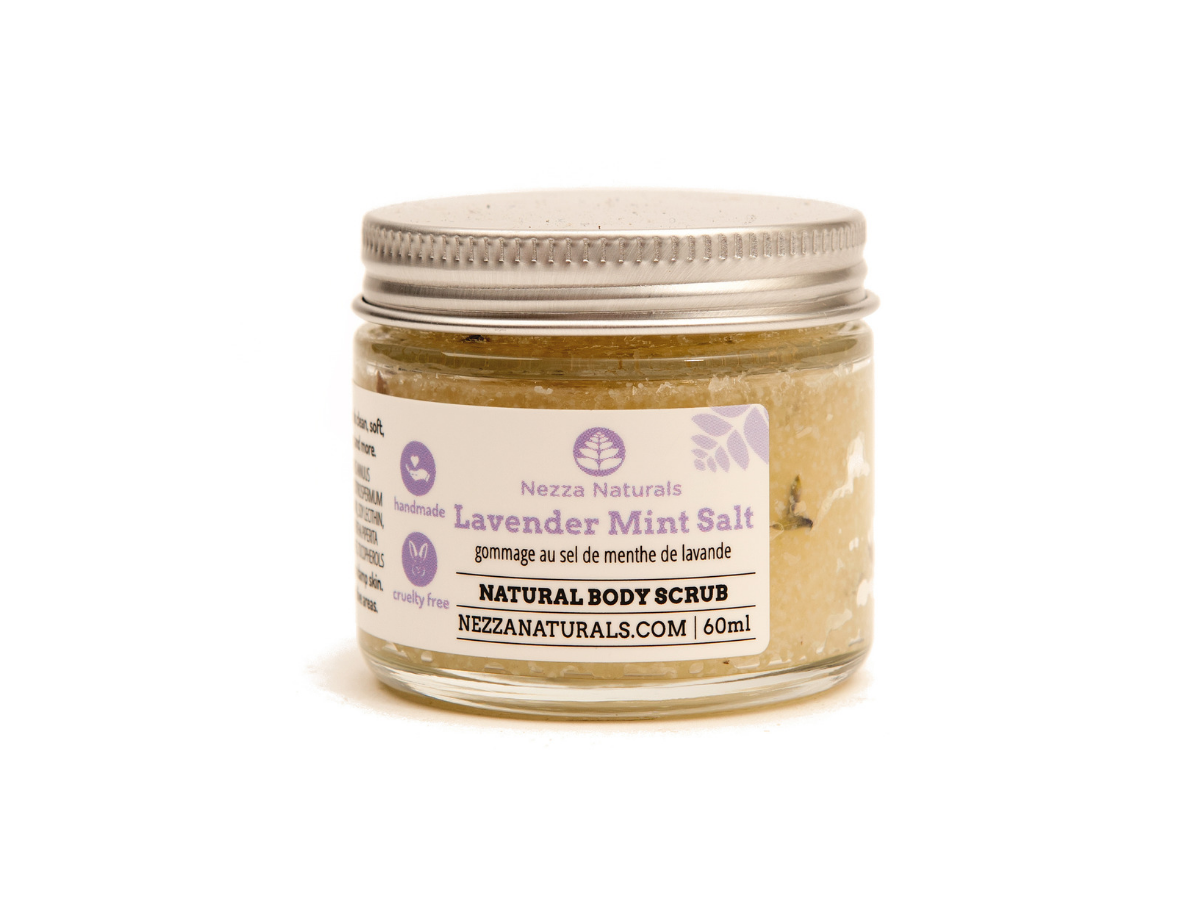 lavender mint salt scrub | organic | natural | Nezza Naturals