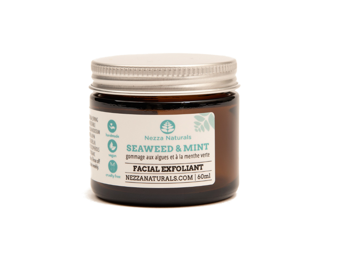 seaweed & mint facial exfoliant | organic | natural | Nezza Naturals